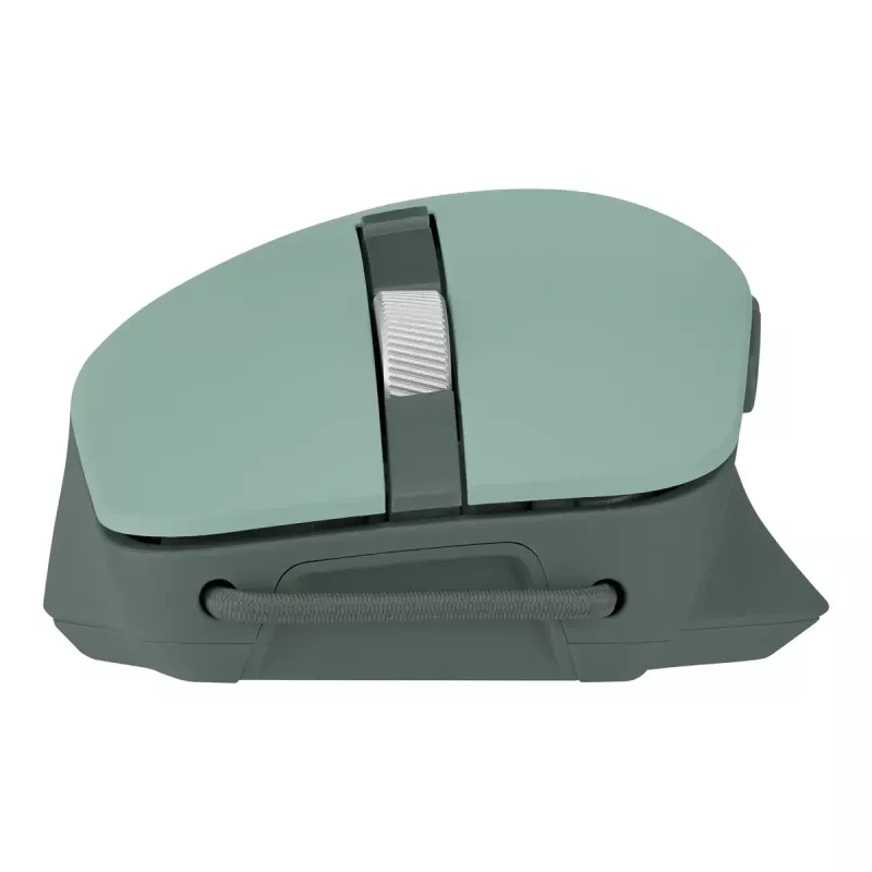 Pele ASUS SmartO MD200 Silent Plus — piemērota abām rokām RF bezvadu + Bluetooth, optiskā 4200 DPI, 6 pogas, zaļa