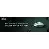 Pele ASUS SmartO MD200 Silent Plus — piemērota abām rokām RF bezvadu + Bluetooth, optiskā 4200 DPI, 6 pogas, zaļa