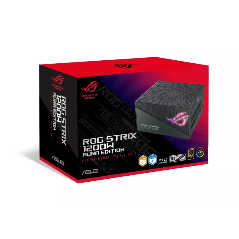 ASUS ROG STRIX 1200W Gold Aura Edition barošanas bloks 20+4 kontaktu ATX ATX melns