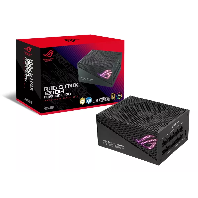 ASUS ROG STRIX 1200W Gold Aura Edition barošanas bloks 20+4 kontaktu ATX ATX melns