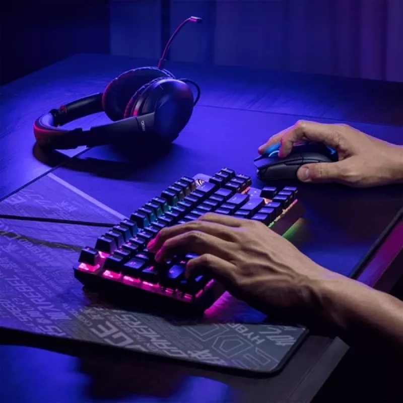 ASUS ROG Strix Go austiņas ar vadu, galvas lentes tipa, spēļu, USB Type-C, melnas
