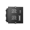 Kontaktligzda USB A + USB C Bachmann 917.227 Melna IP20 250V