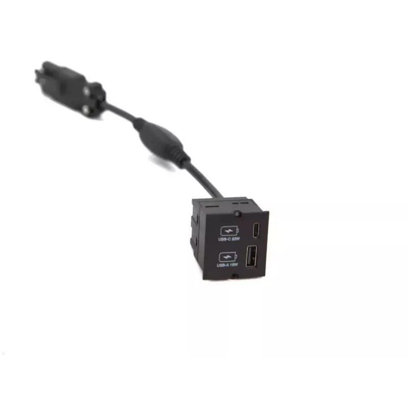 Kontaktligzda USB A + USB C Bachmann 917.227 Melna IP20 250V