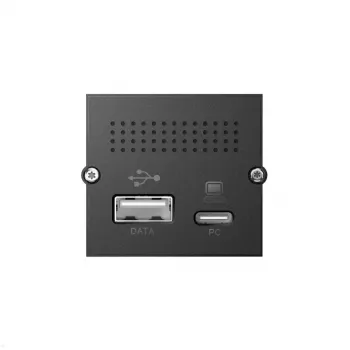 Kontaktligzda USB A + USB C Bachmann 917.229 Melna 3A