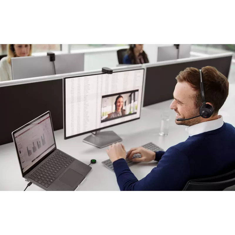 Jabra Engage 55 MS Stereo austiņas bezvadu galvas saite Birojs/Zvanu centrs USB Type-A Melns