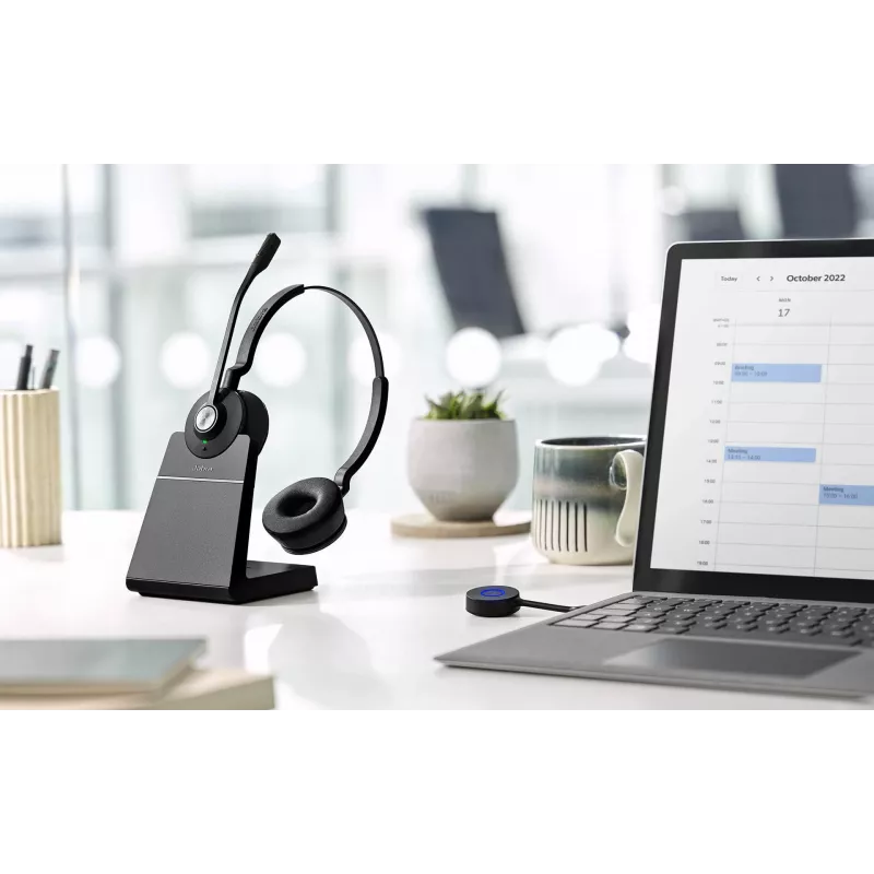 Jabra Engage 55 MS Stereo austiņas bezvadu galvas saite Birojs/Zvanu centrs USB Type-A Melns