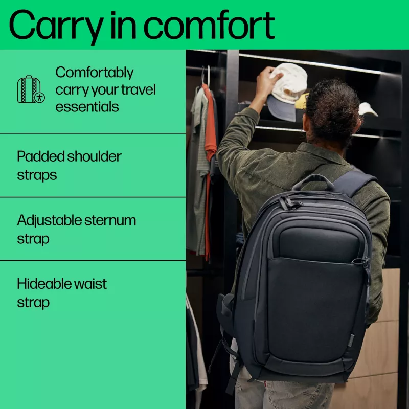 HP Travel Plus 30L 17 collu klēpjdatora mugursoma, mugursoma, 43,2 cm (17 collas), 1,08 kg