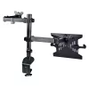 StarTech.com monitora svira ar VESA klēpjdatora paliktni, klēpjdatoram (4,5 kg/9,9 mārciņas) un vienam displejam līdz 32 inch (8 kg/17,6 mārciņas), melna, ventilējams paliktnis, regulējama klēpjdatora sviras stiprinājums, C-skava/cauruma stiprinājums