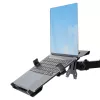 StarTech.com monitora svira ar VESA klēpjdatora paliktni, klēpjdatoram (4,5 kg/9,9 mārciņas) un vienam displejam līdz 32 inch (8 kg/17,6 mārciņas), melna, ventilējams paliktnis, regulējama klēpjdatora sviras stiprinājums, C-skava/cauruma stiprinājums