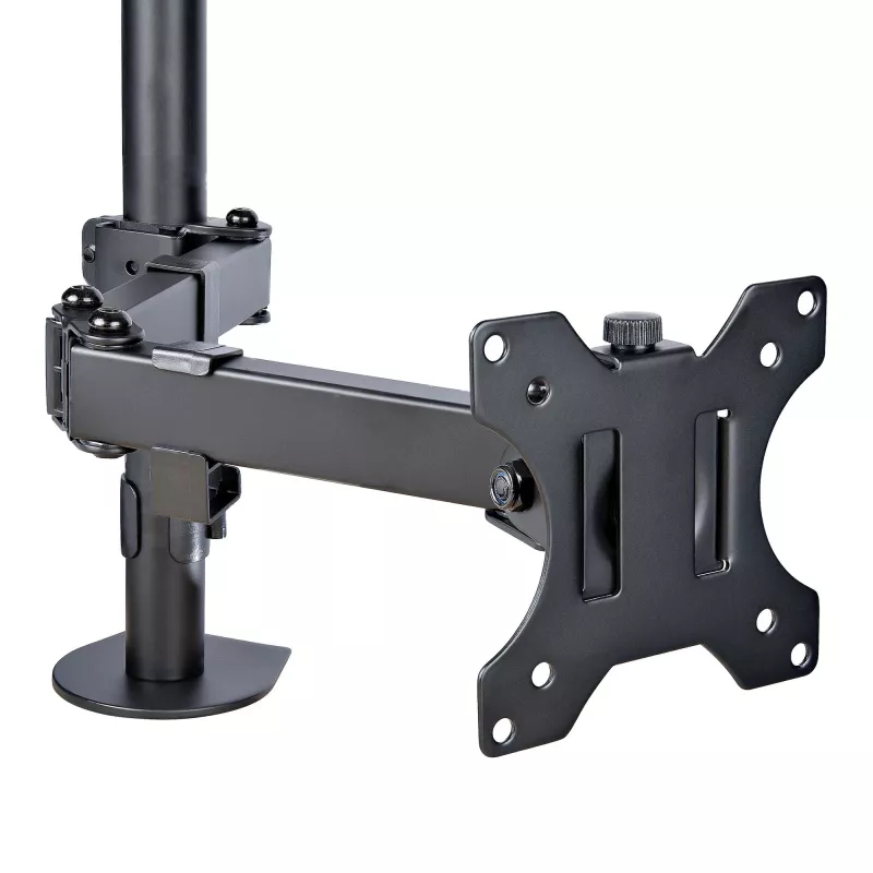 StarTech.com monitora svira ar VESA klēpjdatora paliktni, klēpjdatoram (4,5 kg/9,9 mārciņas) un vienam displejam līdz 32 inch (8 kg/17,6 mārciņas), melna, ventilējams paliktnis, regulējama klēpjdatora sviras stiprinājums, C-skava/cauruma stiprinājums