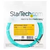 StarTech.com 5m (16.4ft) LC/UPC uz LC/UPC OM3 daudzmodu optiskās šķiedras kabelis, pilna dupleksa 50/125µm rāvējslēdzēja tipa optiskās šķiedras kabelis, 100G, zemi ievietošanas zudumi, LSZH optiskās šķiedras džempera vads
