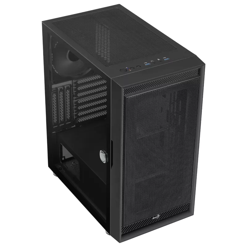 Aerocool GRAPHITEV1 datora korpuss ar sieta priekšējo paneli