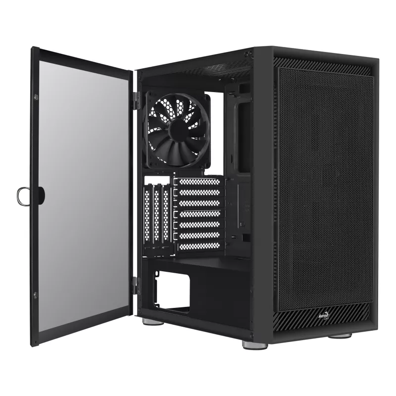 Aerocool GRAPHITEV1 datora korpuss ar sieta priekšējo paneli
