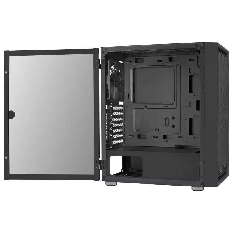 Aerocool GRAPHITEV1 datora korpuss ar sieta priekšējo paneli