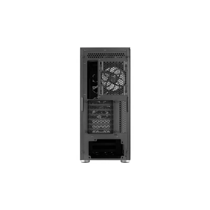 PC korpuss AEROCOOL Interstellar Midi Tower Melns — ATX, atbalsta līdz 362 mm GPU, 163 mm CPU dzesētāju, 3x120/360 mm priekšējo radiatoru