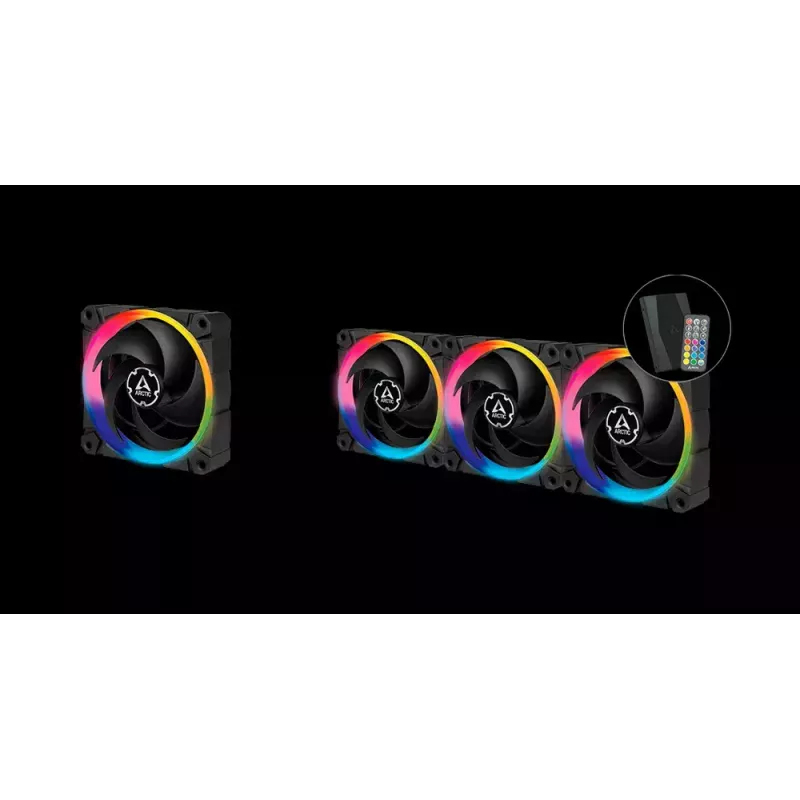 ARCTIC BioniX P120 A-RGB Spiediena optimizēts 120 mm ventilators ar A-RGB