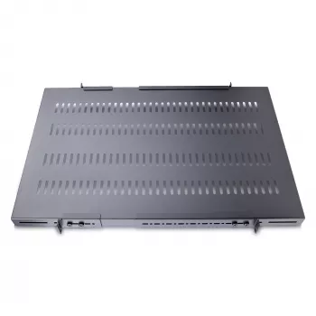 StarTech.com 1U 4-stabu regulējams ventilējams serveru statīva montāžas plaukts - 330 lbs (150 kg) - 19,5 līdz 38 collu regulējams montāžas dziļums, universāla paplāte 19 inch AV/tīkla iekārtu statīvam - 27,5 collu dziļumā