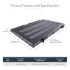StarTech.com 1U 4-stabu regulējams ventilējams serveru statīva montāžas plaukts - 330 lbs (150 kg) - 19,5 līdz 38 collu regulējams montāžas dziļums, universāla paplāte 19 inch AV/tīkla iekārtu statīvam - 27,5 collu dziļumā