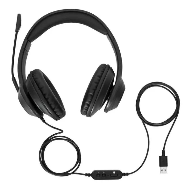 Targus AEH102GL austiņas/headset Vadu Austiņas, lentes veida Zvani/Mūzika USB Type-A Melns