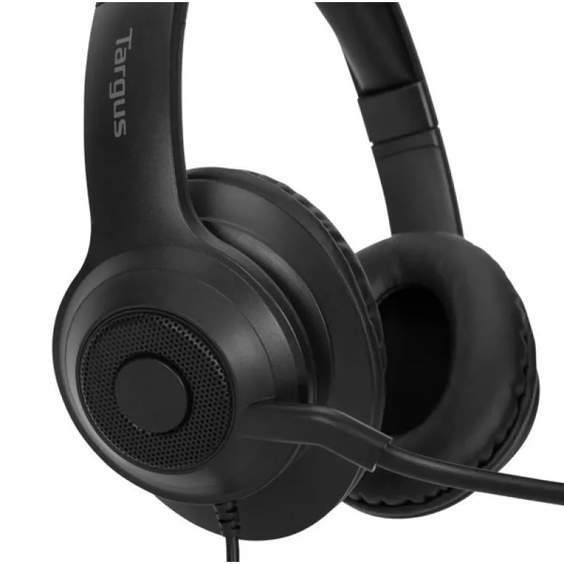 Targus AEH102GL austiņas/headset Vadu Austiņas, lentes veida Zvani/Mūzika USB Type-A Melns