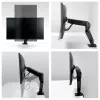 Desk Mount Gas Spring Monitor Arm Arctic X1-3D — supports up to 43 inch / 10 kg, VESA 75x75–100x100, Melns
