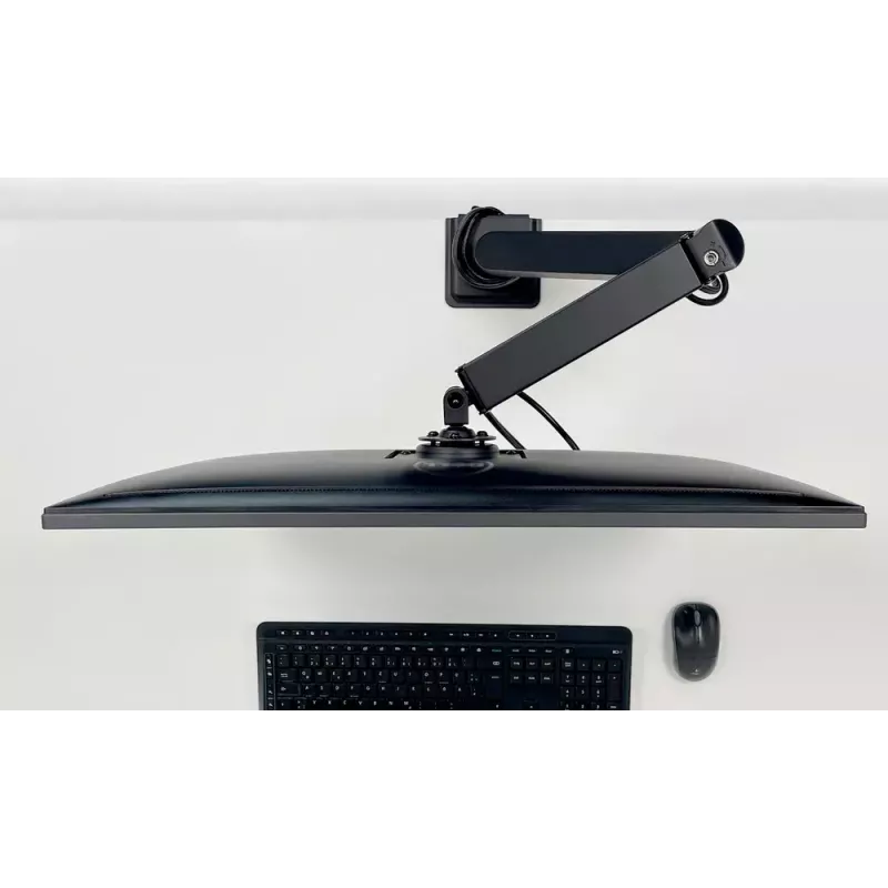 Desk Mount Gas Spring Monitor Arm Arctic X1-3D — supports up to 43 inch / 10 kg, VESA 75x75–100x100, Melns