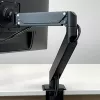 Desk Mount Gas Spring Monitor Arm Arctic X1-3D — supports up to 43 inch / 10 kg, VESA 75x75–100x100, Melns