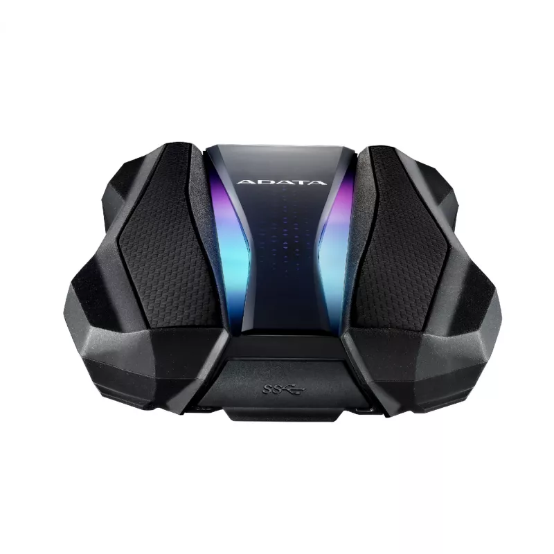Ārējais cietais disks ADATA HD770G 2TB 2,5 collu USB 3.2 Gen 1 melns, triecienizturīgs, ar kopnes barošanu