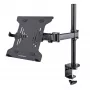 StarTech.com Laptop Desk Mount - Monitora un klēpjdatora stiprinājums - atbalsta displejus līdz 34 collām (8 kg / 17,6 mārciņas) un klēpjdatorus (4,5 kg / 9,9 mārciņas) - kustīgs VESA klēpjdatora paliktņa rokturis - skava / atveres stiprinājums