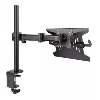 StarTech.com Laptop Desk Mount - Monitora un klēpjdatora stiprinājums - atbalsta displejus līdz 34 collām (8 kg / 17,6 mārciņas) un klēpjdatorus (4,5 kg / 9,9 mārciņas) - kustīgs VESA klēpjdatora paliktņa rokturis - skava / atveres stiprinājums
