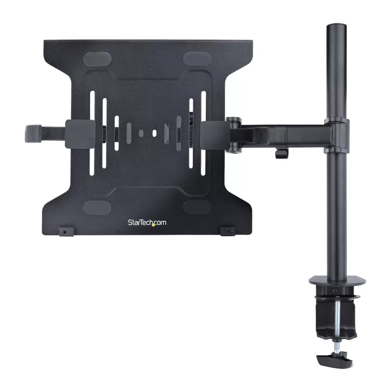 StarTech.com Laptop Desk Mount - Monitora un klēpjdatora stiprinājums - atbalsta displejus līdz 34 collām (8 kg / 17,6 mārciņas) un klēpjdatorus (4,5 kg / 9,9 mārciņas) - kustīgs VESA klēpjdatora paliktņa rokturis - skava / atveres stiprinājums