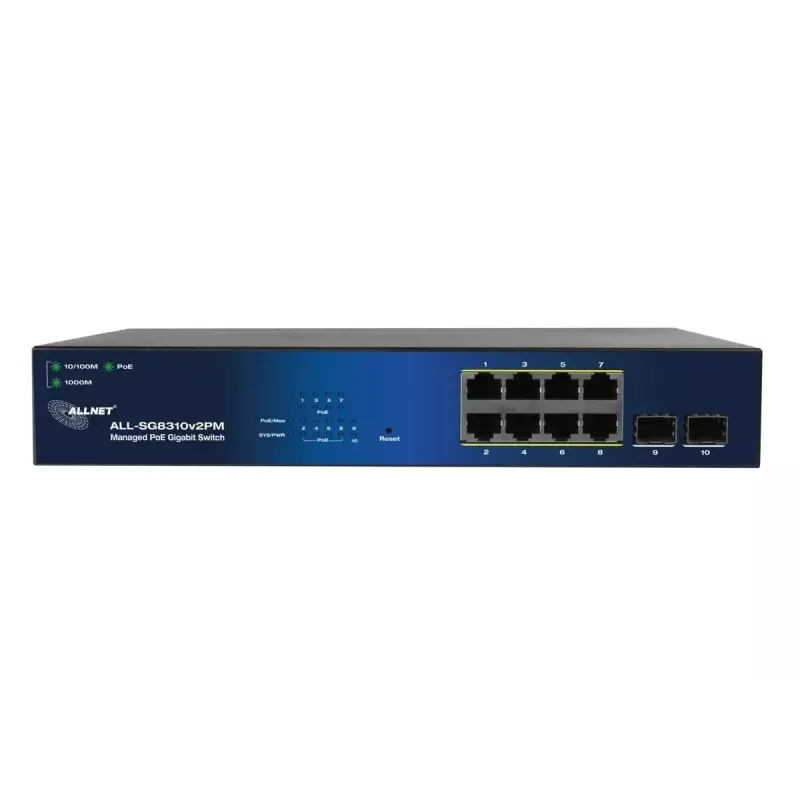 Pārvaldāms komutators ALLNET 209904 Gigabit Ethernet 8 porti PoE