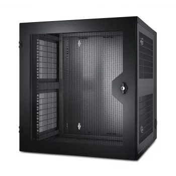 APC NetShelter 13U Sienas Montāžas Racka Skapis Ventilējamas Durvis Dubultās Eņģes Servera Dziļums