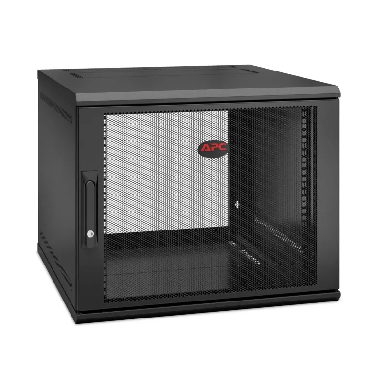 APC NetShelter WX AR109SH6, 9U, 19 collu plākstera skapis, Sienas stiprinājums, Iepriekš samontēts, 600MM dziļš