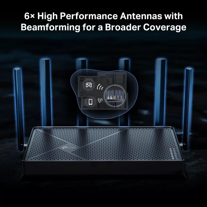 TP-Link Archer BE400 bezvadu maršrutētājs 2,5 Gigabit Ethernet divjoslu (2,4 GHz / 5 GHz) Melns