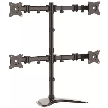 StarTech.com Quad-Monitor Desktop Stand - šarnīrveida, brīvstāvošs, 8 kg, 33 cm (13 collas), 68.6 cm (27 collas), 100 x 100 mm, melns