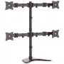 StarTech.com Quad-Monitor Desktop Stand - šarnīrveida, brīvstāvošs, 8 kg, 33 cm (13 collas), 68.6 cm (27 collas), 100 x 100 mm, melns