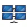 StarTech.com Quad-Monitor Desktop Stand - šarnīrveida, brīvstāvošs, 8 kg, 33 cm (13 collas), 68.6 cm (27 collas), 100 x 100 mm, melns