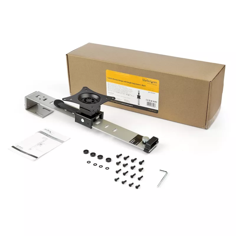 StarTech.com Cubicle Monitor Mount - Kubikula sienas viena monitora pakaramais - līdz 34 collu VESA stiprinājuma displejs - augstumā regulējams ergonomisks biroja kubikula piekaramais plakanā paneļa āķis un skavas kronšteins