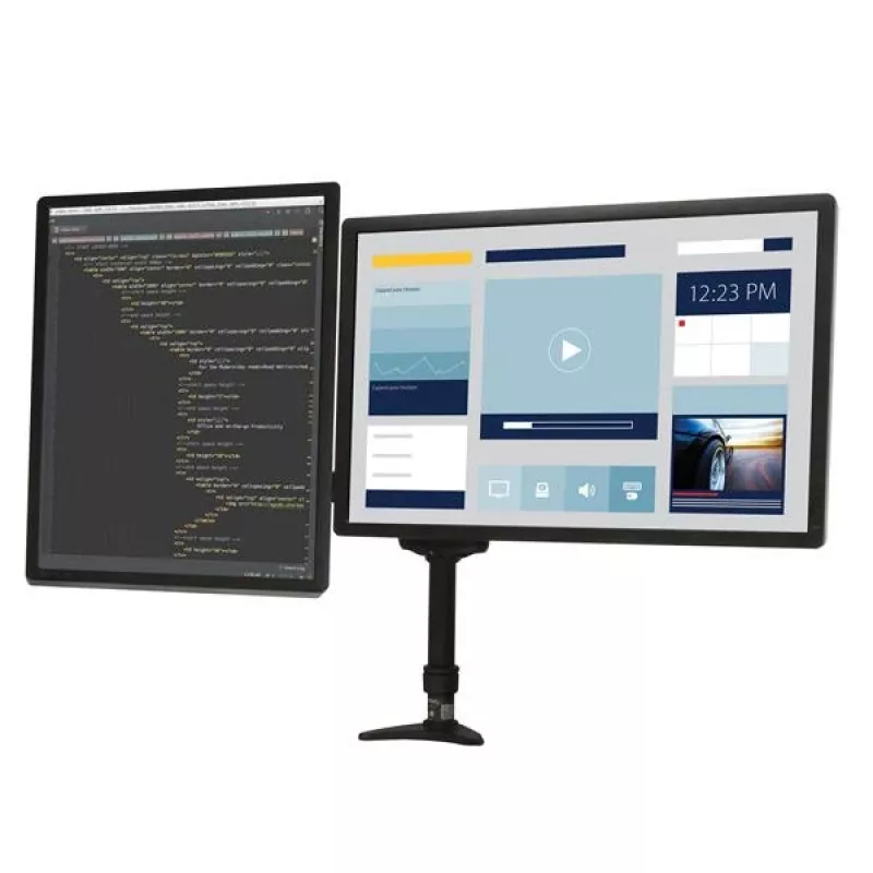 StarTech.com Desk-Mount Dual Monitor Arm - Articulating, Clamp, 13.6 kg, 30.5 cm (12 inch), 61 cm (24 inch), 100 x 100 mm, Melns