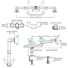 StarTech.com Desk-Mount Dual Monitor Arm - Articulating, Clamp, 13.6 kg, 30.5 cm (12 inch), 61 cm (24 inch), 100 x 100 mm, Melns
