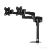 StarTech.com Desk-Mount Dual Monitor Arm - Articulating, Clamp, 13.6 kg, 30.5 cm (12 inch), 61 cm (24 inch), 100 x 100 mm, Melns
