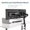 StarTech.com Desk-Mount Dual Monitor Arm - Articulating, Clamp, 13.6 kg, 30.5 cm (12 inch), 61 cm (24 inch), 100 x 100 mm, Melns