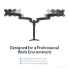 StarTech.com Desk-Mount Dual Monitor Arm - Articulating, Clamp, 13.6 kg, 30.5 cm (12 inch), 61 cm (24 inch), 100 x 100 mm, Melns