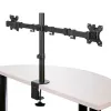StarTech.com Galda stiprinājums divu monitoru kronšteins - Galda skava / Kabeļu atveres VESA monitora stiprinājums līdz pat 32 collu displejiem - Ergonomisks regulējams monitora kronšteins - Augstuma regulēšana/Noliekšana/Pagriešana/Rotēšana