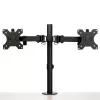 StarTech.com Galda stiprinājums divu monitoru kronšteins - Galda skava / Kabeļu atveres VESA monitora stiprinājums līdz pat 32 collu displejiem - Ergonomisks regulējams monitora kronšteins - Augstuma regulēšana/Noliekšana/Pagriešana/Rotēšana
