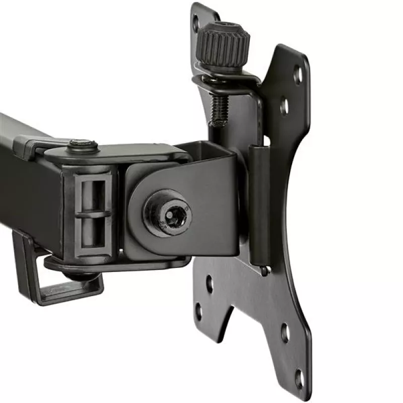 StarTech.com Galda stiprinājums divu monitoru kronšteins - Galda skava / Kabeļu atveres VESA monitora stiprinājums līdz pat 32 collu displejiem - Ergonomisks regulējams monitora kronšteins - Augstuma regulēšana/Noliekšana/Pagriešana/Rotēšana