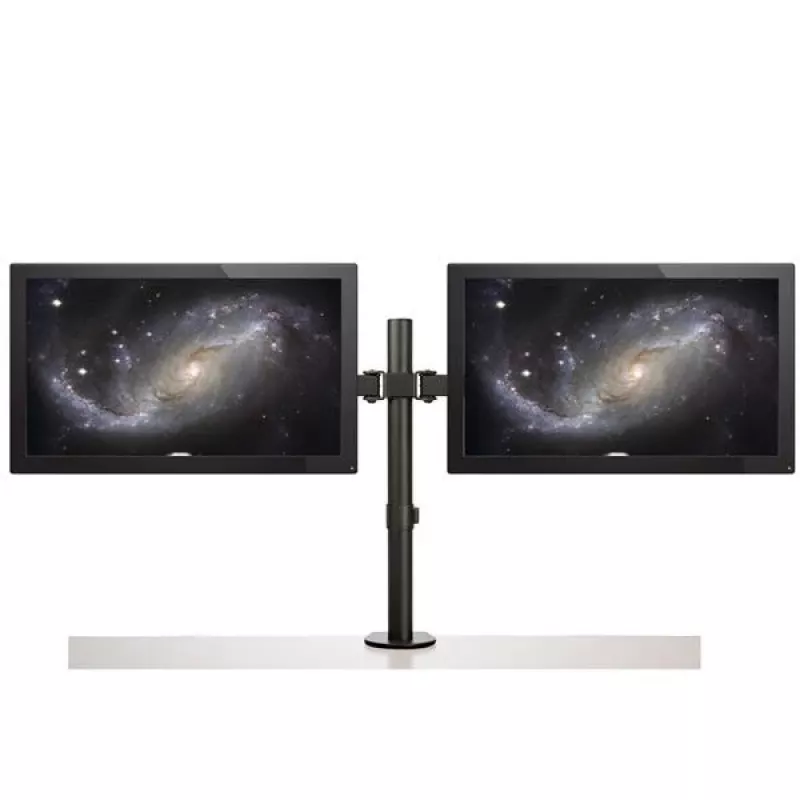 StarTech.com Galda stiprinājums divu monitoru kronšteins - Galda skava / Kabeļu atveres VESA monitora stiprinājums līdz pat 32 collu displejiem - Ergonomisks regulējams monitora kronšteins - Augstuma regulēšana/Noliekšana/Pagriešana/Rotēšana