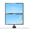 StarTech.com Galda stiprinājums divu monitoru rokai, pilnas kustības monitora stiprinājums 2 VESA displejiem līdz 32 collām (17,6 mārciņas/8 kg), augstuma regulēšana, skavas/cauruma stiprinājums, mehāniskā atspere