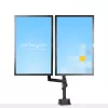 StarTech.com Galda stiprinājums divu monitoru rokai, pilnas kustības monitora stiprinājums 2 VESA displejiem līdz 32 collām (17,6 mārciņas/8 kg), augstuma regulēšana, skavas/cauruma stiprinājums, mehāniskā atspere
